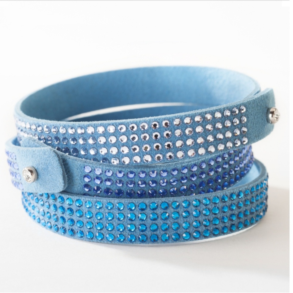 Tri-Wrap Bracelet, Blue